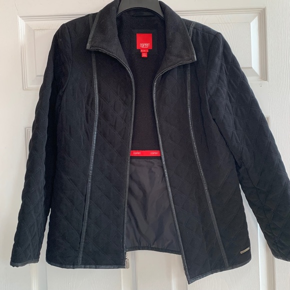 Esprit Black Quilted Lightweight Jacket - Picture 1 of 9
